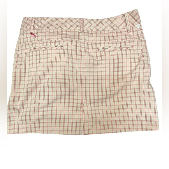 🩷⛳️🎾PUMA Pink Checkered Golf Tennis Skirt w/ lining size 10.  MINT condition! - Picture 2 of 10